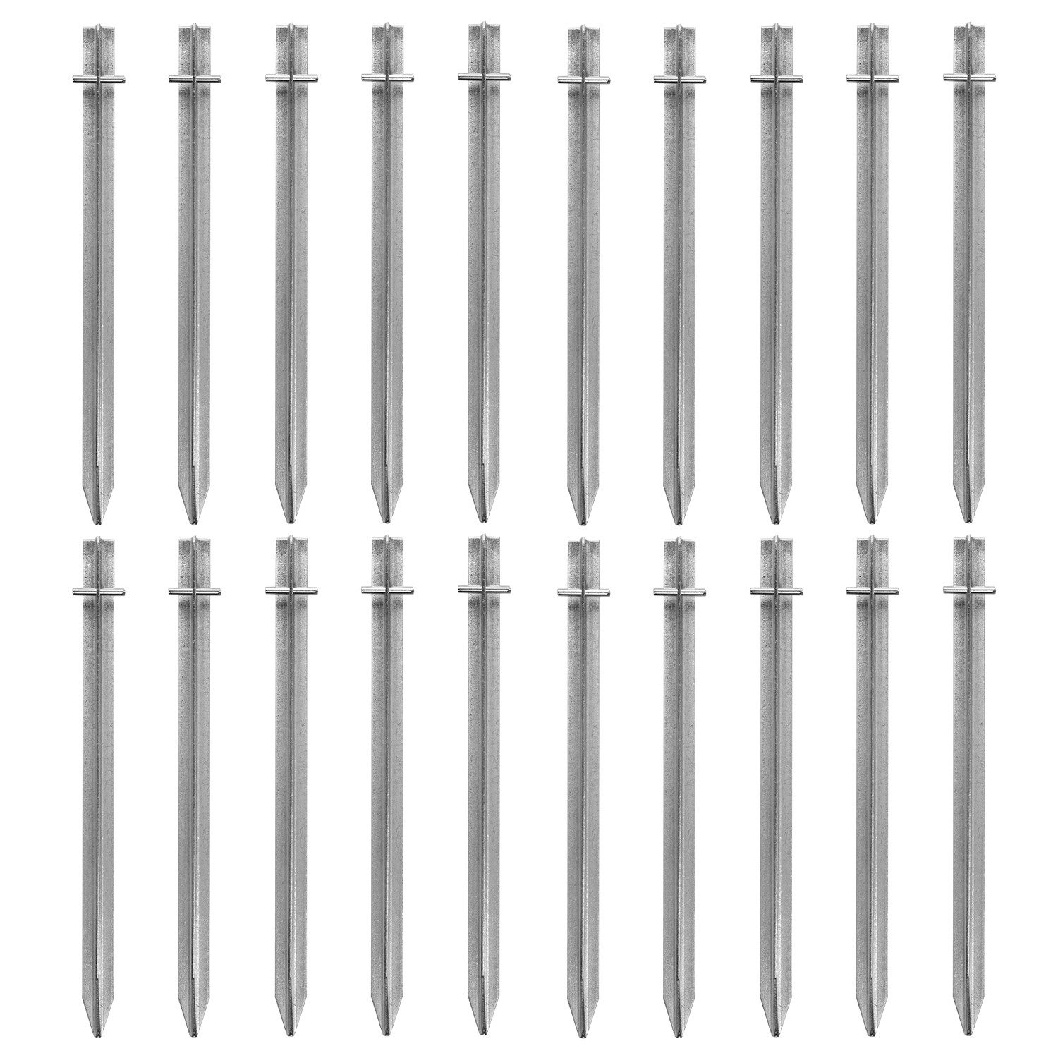 Moritz Zelthering T-Hering 20 Stk. 40 cm aus Metall für harte Böden, (20-St)