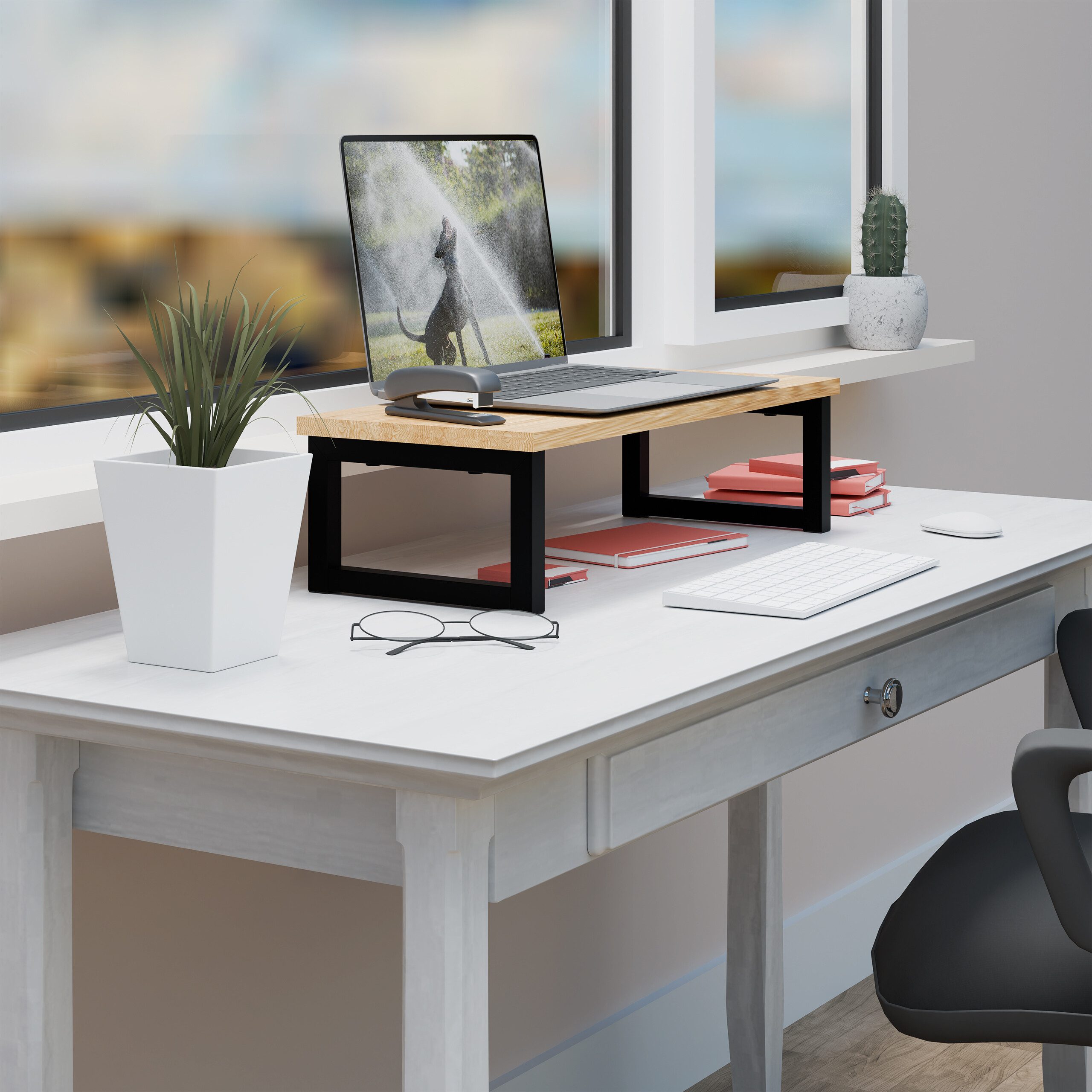 relaxdays Monitorständer im Industrial-Design, (1-tlg., XL) – Bild 3 von 5