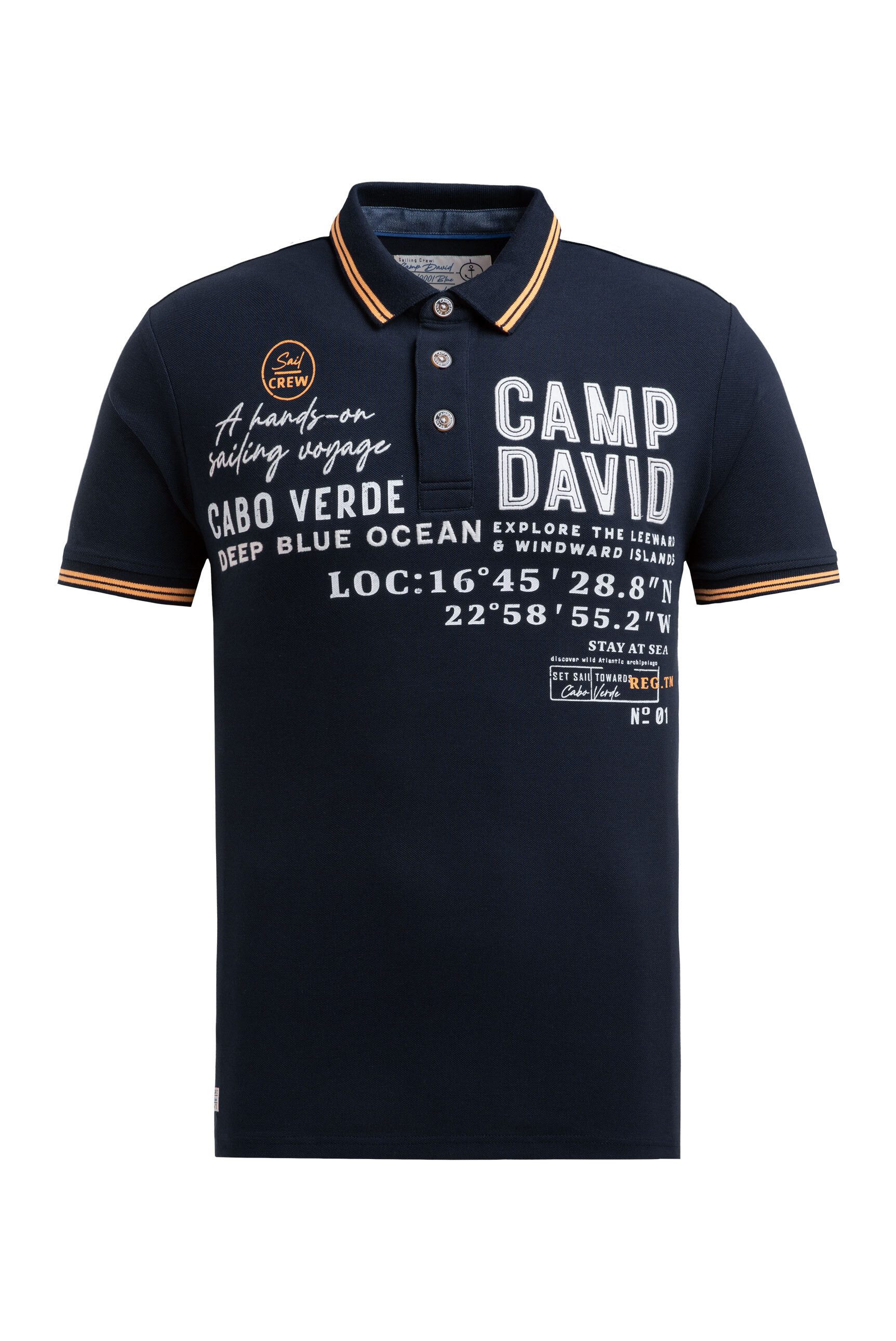 CAMP DAVID Poloshirt mit Seitenschlitze günstig online kaufen
