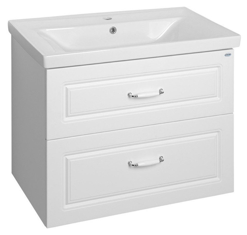 Aqualine Waschbeckenunterschrank FAVOLO Unterschrank 86,5x60x44,6cm, Weiß matt Aqualine-FV290