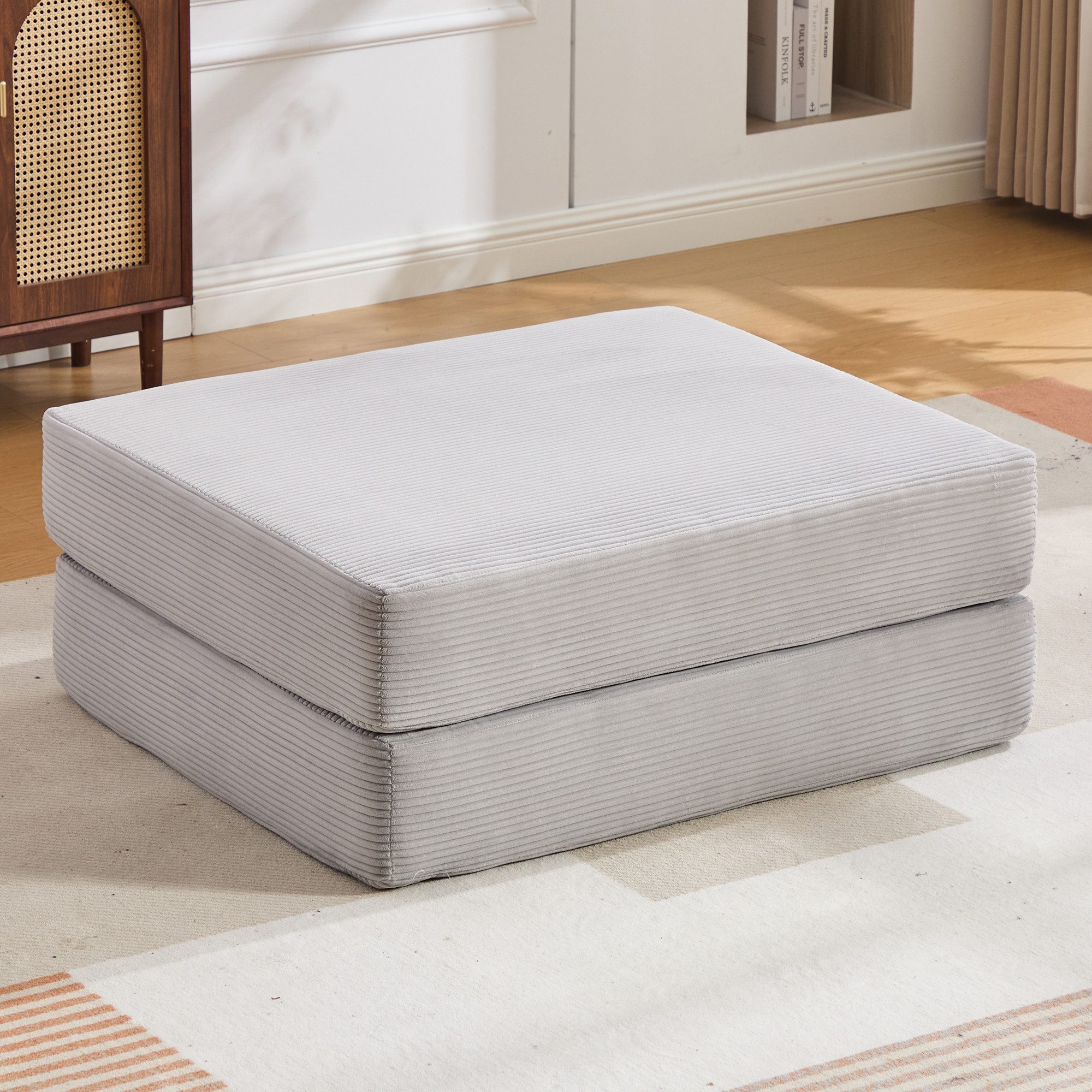 Odikalo Loungesofa Relaxsofa Armlehnensofa mit Schlaffunktion & Metallrahmen, Cord, Cord-Kompressionssessel – ergonomisches Design + dicke Polsterung für langanhaltenden Komfort. Inkl. Seitentasche & Kissen, frei kombinierbar.