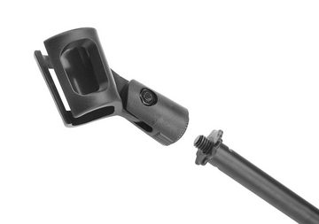 McGrey Mikrofonständer Mikrofon-Tischstativ niedrig mit Galgen, max. Höhe: 70 cm, (1-tlg), Inkl. Kabelklemme und Mikrofonklemme