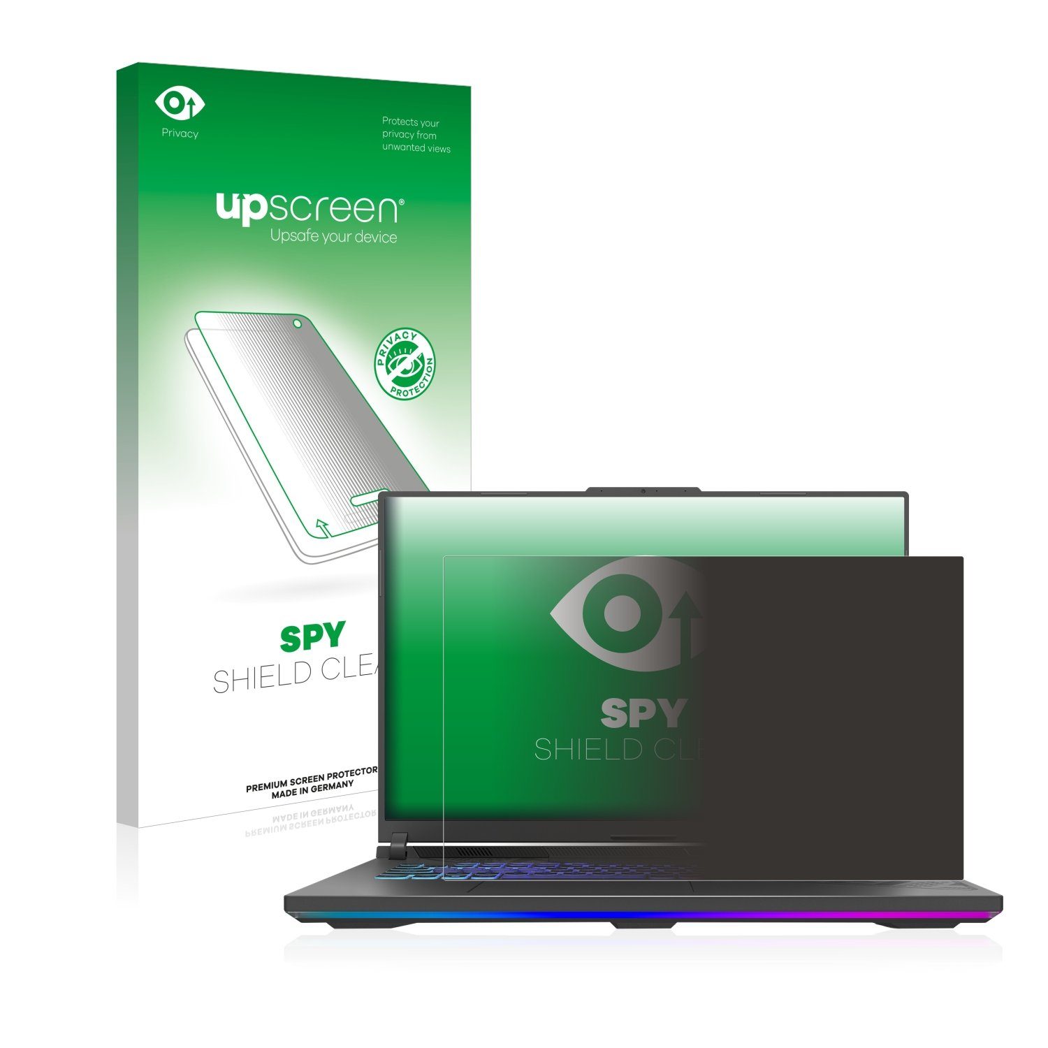 upscreen Displayschutzfolie Sichtschutzfolie für ASUS ROG Strix G18 G814 2023, Anti-Spy Privacy Sichtschutz Blickschutzfolie Blaulicht-Schutz