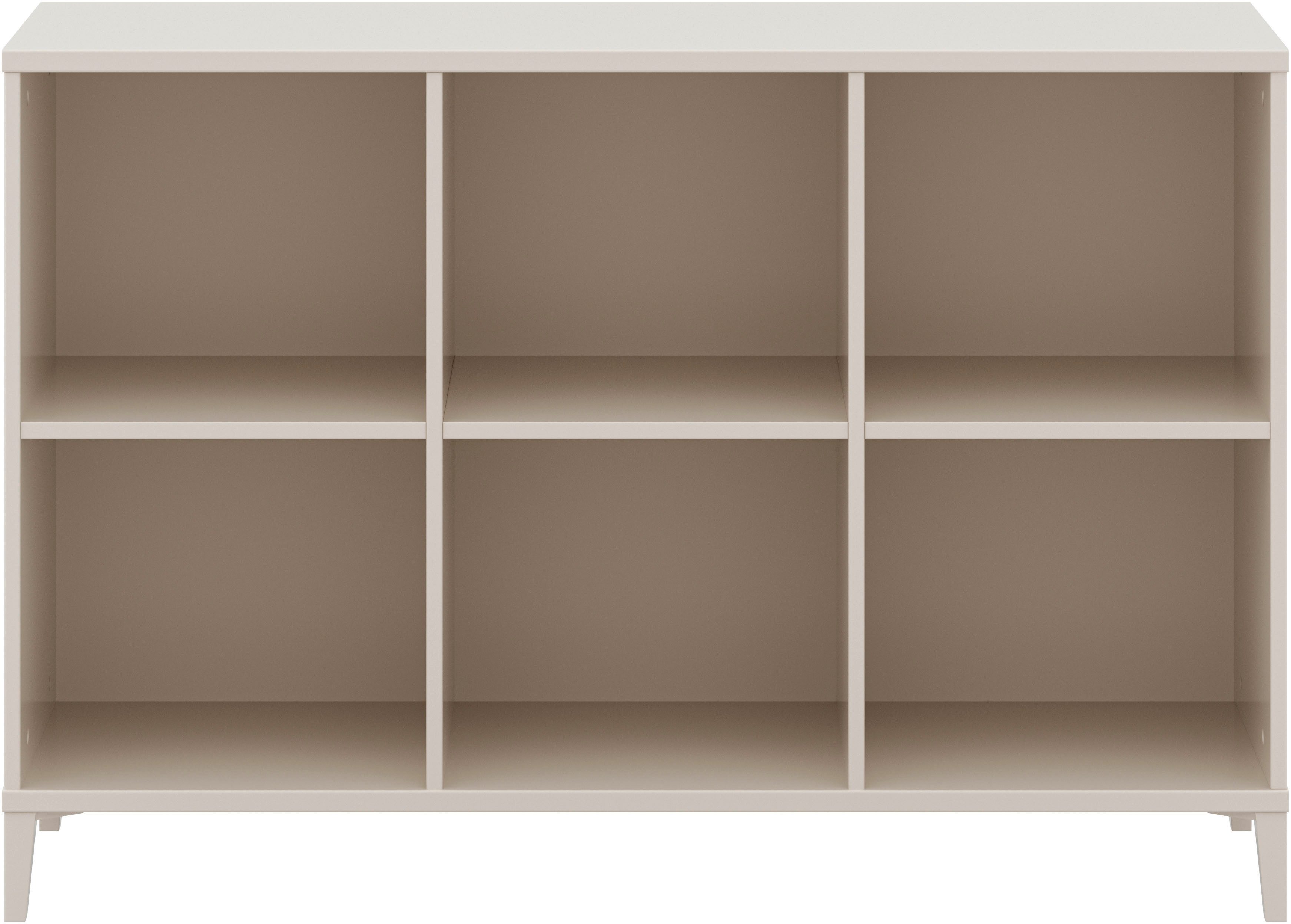 YUNY by PAIDI Sideboard SISTER LOU mit 6 offenen Fächern, Breite 123 cm, stabiles und langlebiges Regal in Beige, geprüfte Qualität