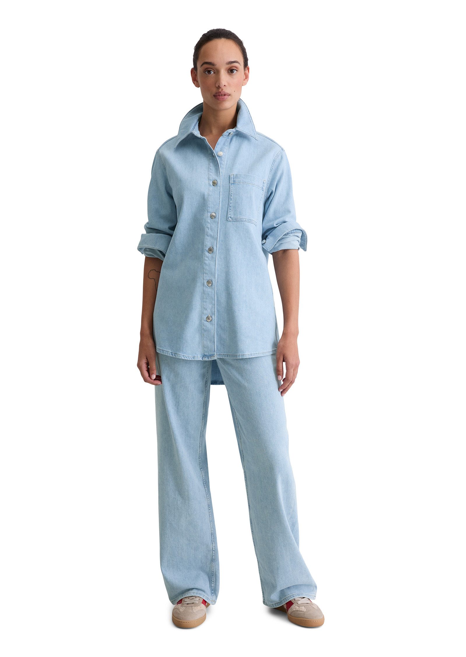 Marc O'Polo Jeansbluse aus Organic-Cotton-Mix-Stretch
