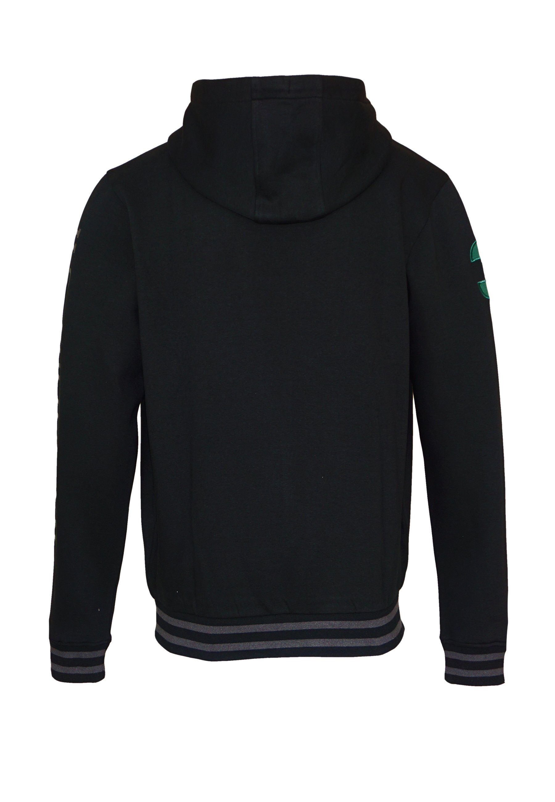 U.S. Polo Assn Hooded schwarz (1-tlg) Jacke Kapuzensweatjacke Sweatshirt