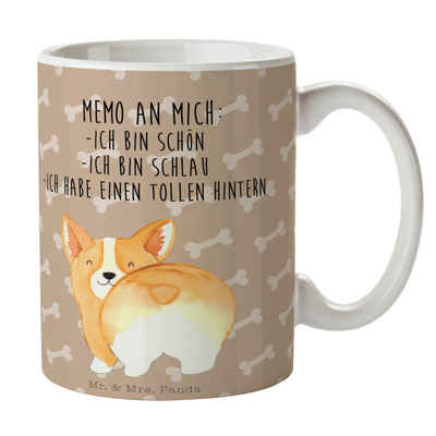 Mr. & Mrs. Panda Tasse Corgi Po - Hundeglück - Geschenk, Tasse Sprüche, Hundeliebe, Tasse, B, Keramik, Einzigartiges Botschaft