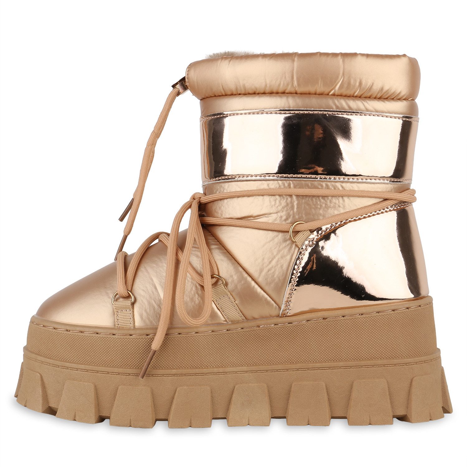 VAN HILL 841772 Winterstiefelette Damen Warm Gefütterte Winter Boots Bequem günstig online kaufen