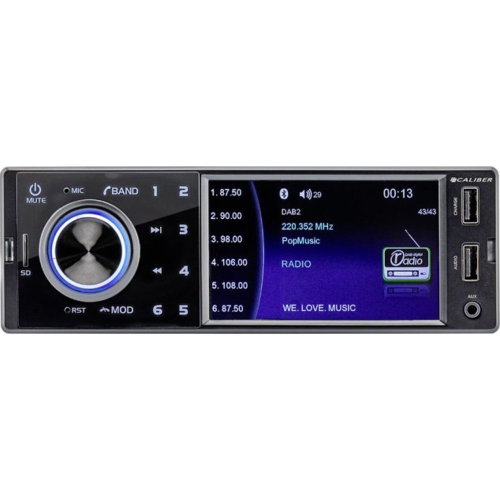 Tuner, DAB+ Bluetooth®-Freisprecheinric Caliber Autoradio Autoradio Caliber RMD402DAB-BT