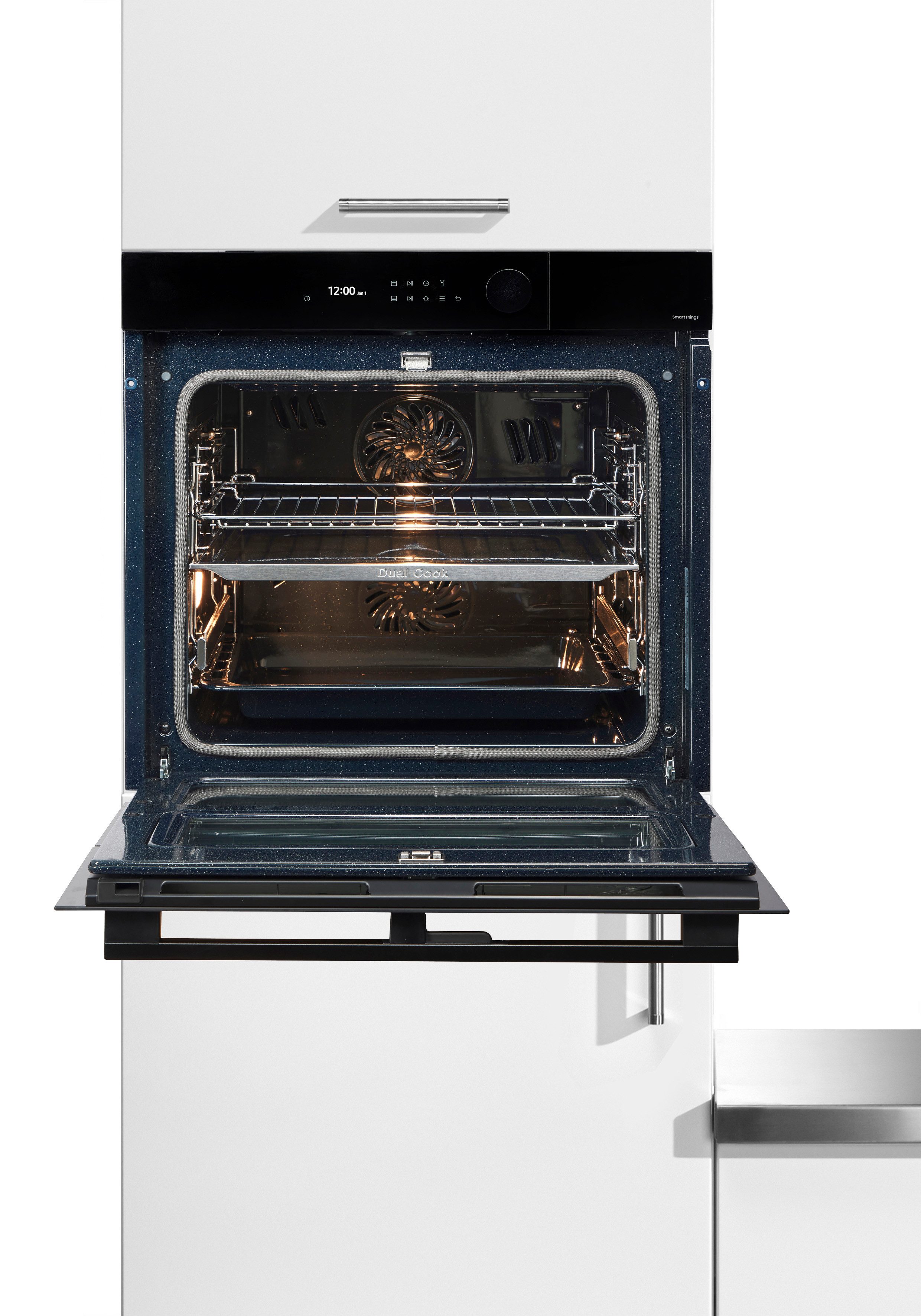 Samsung Pyrolyse Backofen Serie 5 NV7B5775XDK, mit 1-fach-Teleskopauszug, Pyrolyse-Selbstreinigung, Dual Cook Flex – Ein Ofen. Zwei Garräume. Flexible Tür. – Bild 4 von 5