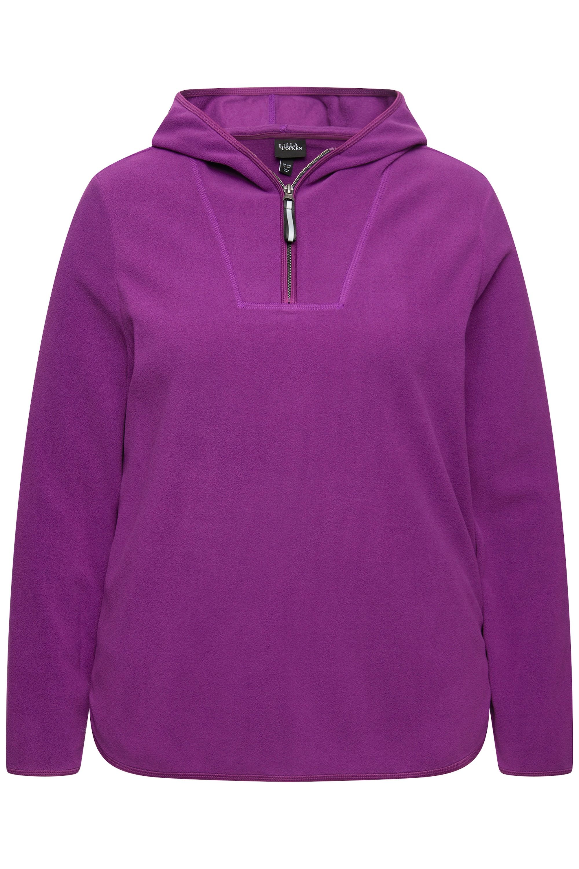 Ulla Popken Sweatshirt Fleece-Troyer kurz Oversized günstig online kaufen