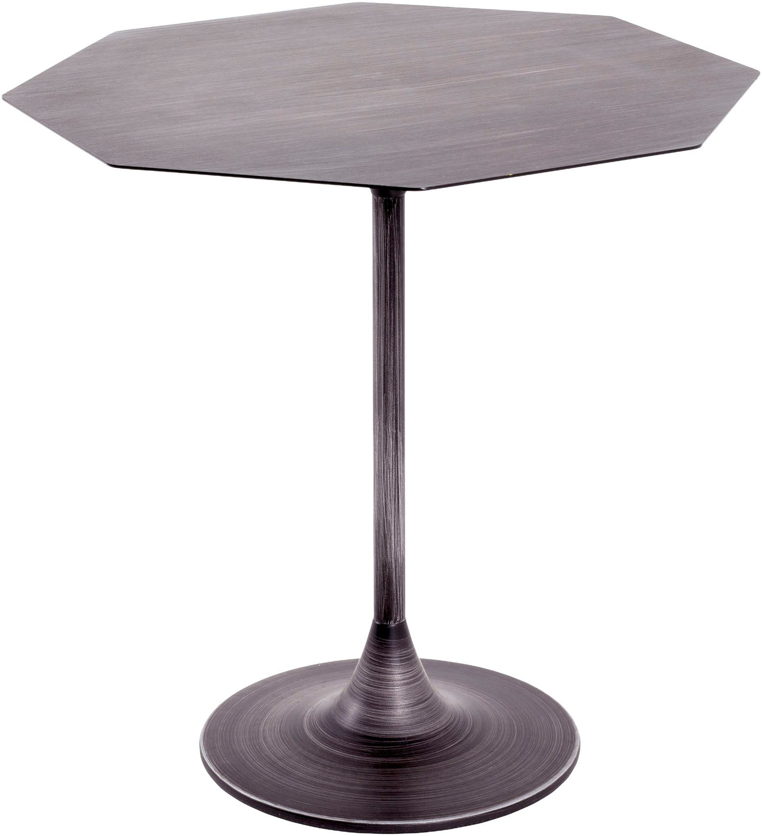 HAKU Beistelltisch Sofatisch, Wohnzimmertisch (1-St), achteckig - aus Metall Schwarz B/T/H 45/45/47 cm