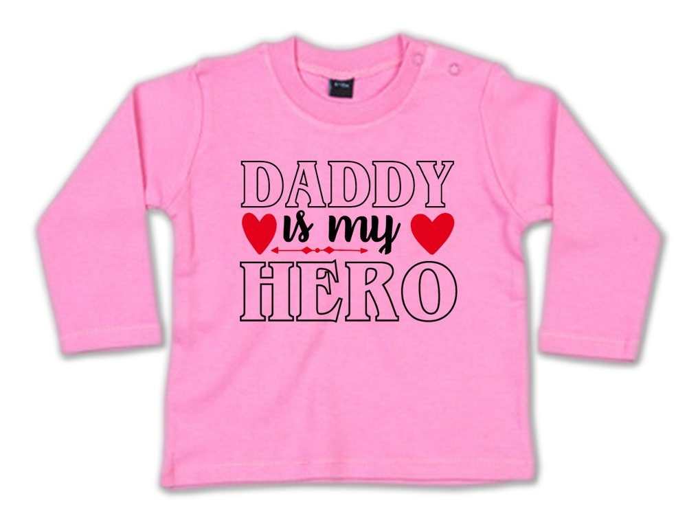 G-graphics Longsleeve Daddy is my hero Baby Sweater / Longsleeve T mit Spruch zum Vatertag