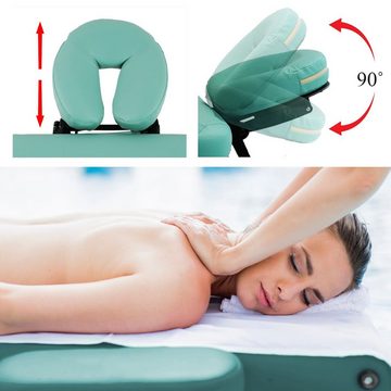 VENDOMNIA Massageliege Mobile Massageliege - Aluminium mit 2 Zonen (Klappbar Massagetisch Massagebett Massagebank Behandlungsliege, Farbwahl), inkl. hochwertiger Kopfstütze Tasche Armlehnen