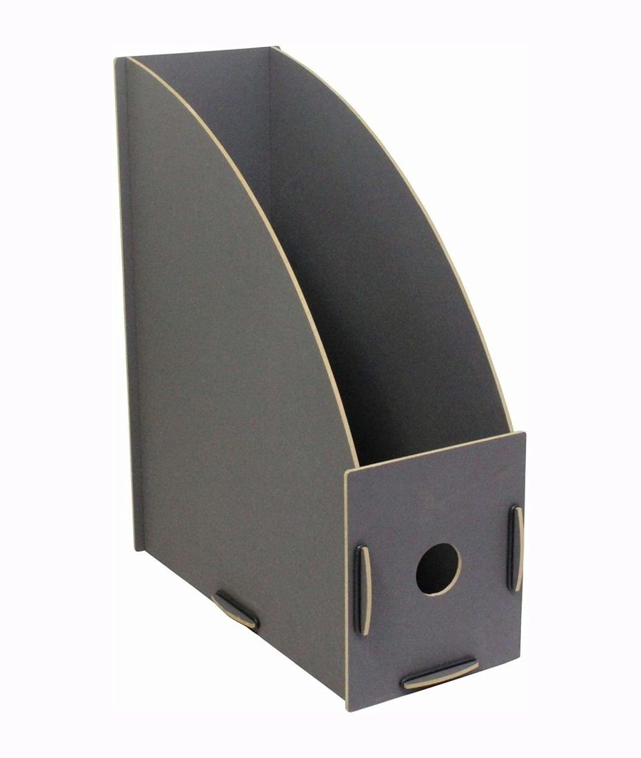 WERKHAUS® Aufbewahrungsbox Stehsammler Ablagebox Zeitschriftensammler Werkhaus A4 dunkelgrau SON