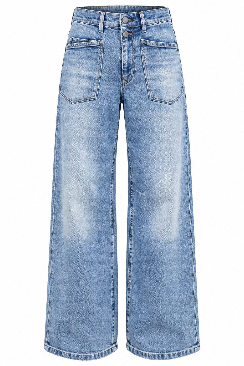 Freeman T. Porter Weite Jeans Gaby - Lässige Wide Leg Jeans im Workwear-Stil für Damen