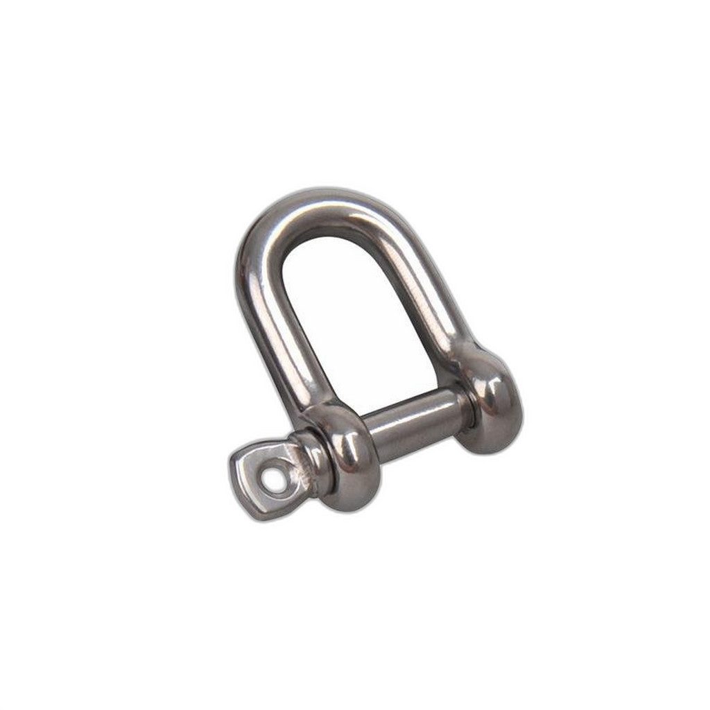 Seilflechter Blindniete D-Schäkel 6mm, A4 RVS AISI 316, 1.800 daN