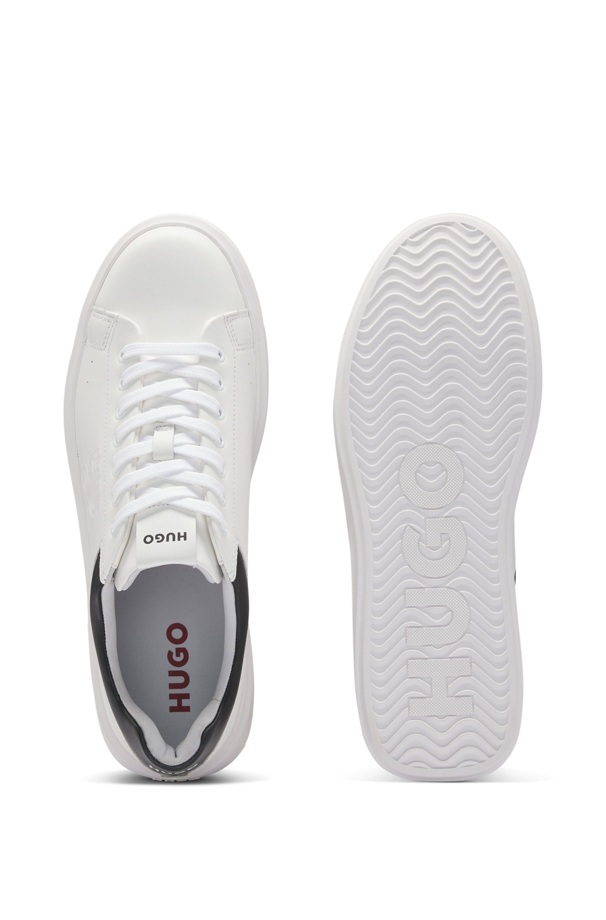 HUGO Allen_Tenn Sneaker Halbschuh, Freizeitschuh, Schnürschuh mit Schaftran günstig online kaufen