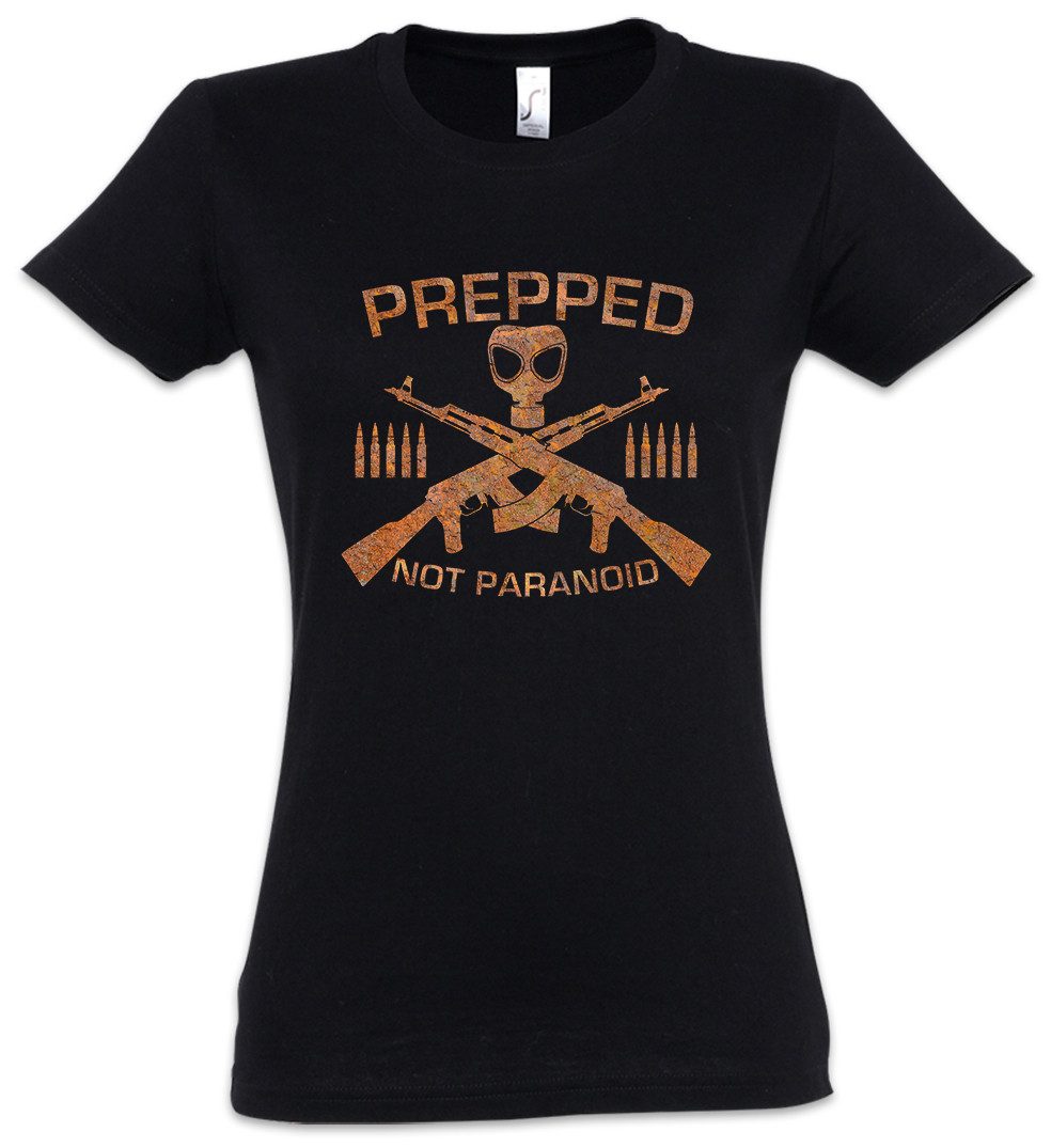 Print-Shirt Prepped Not Paranoid Damen T-Shirt Prepper Survival Biohazard Sign