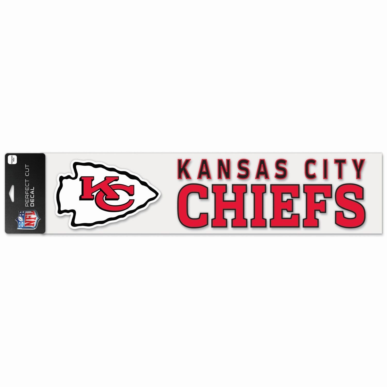 WinCraft Wanddekoobjekt Perfect Teams NFL 10x40cm XXL Chiefs Kansas Aufkleber Cut City