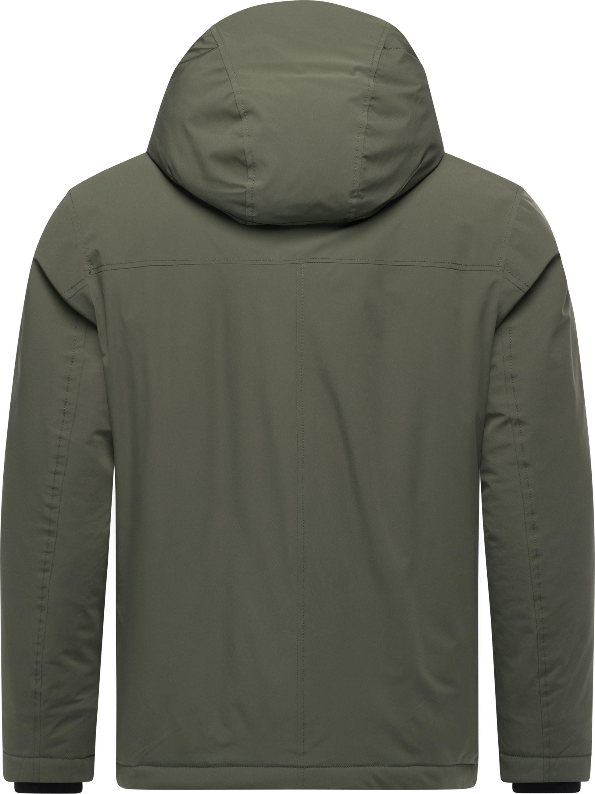 Ragwear Outdoorjacke Saqon YOUMODO Wasserfeste Herren Jacke mit Kapuze