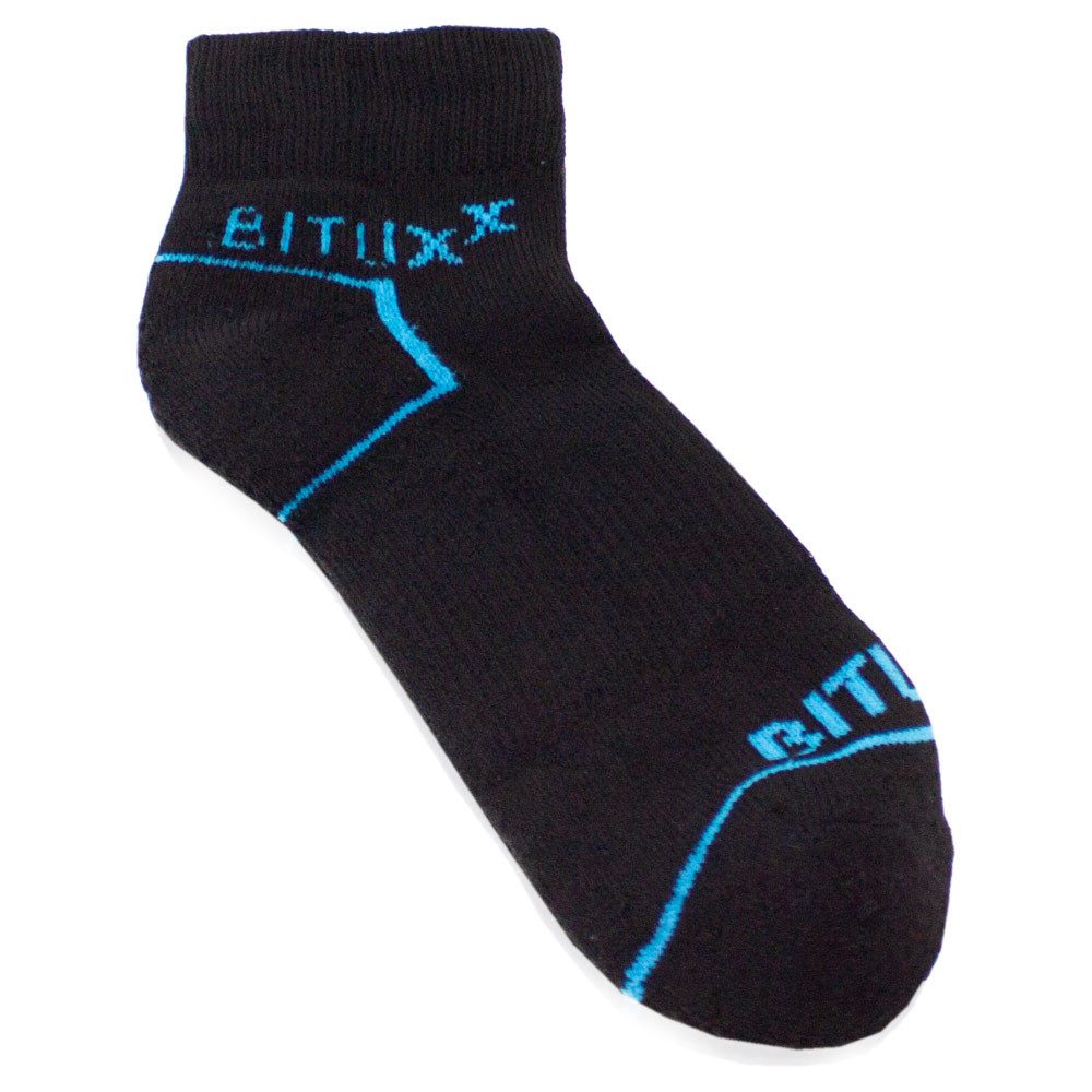 Bituxx Socken 3 Paar Quaters Freizeit & Arbeitssocken Schwarz 39-42 (Spar-Set, MS-18322)