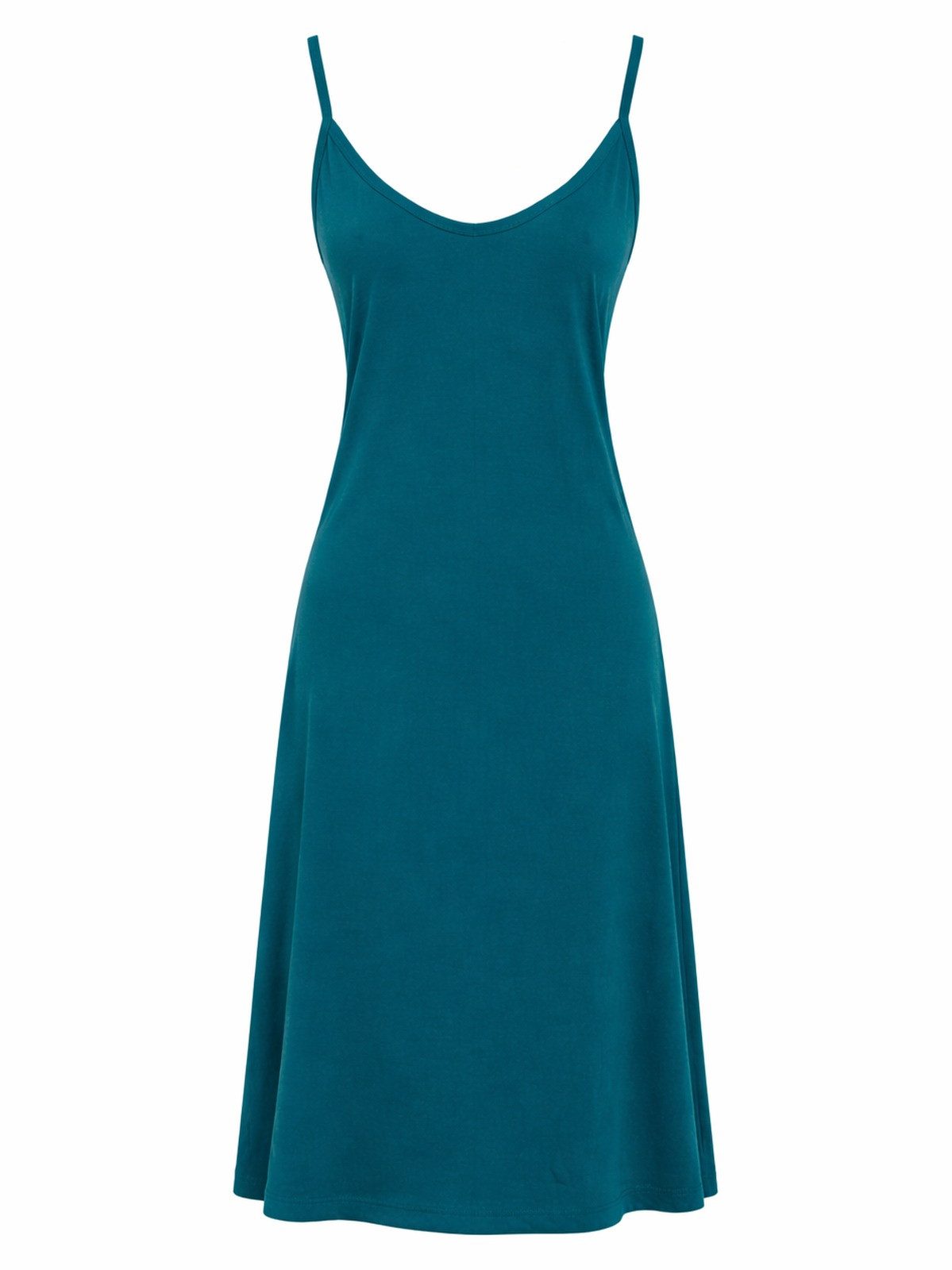 Vishes Maxikleid Langes Trägerkleid Damen Spaghettiträger Jersey Baumwolle Alternative Mode, Boho, Hippie, Ethno, Festival – Bild 3 von 4