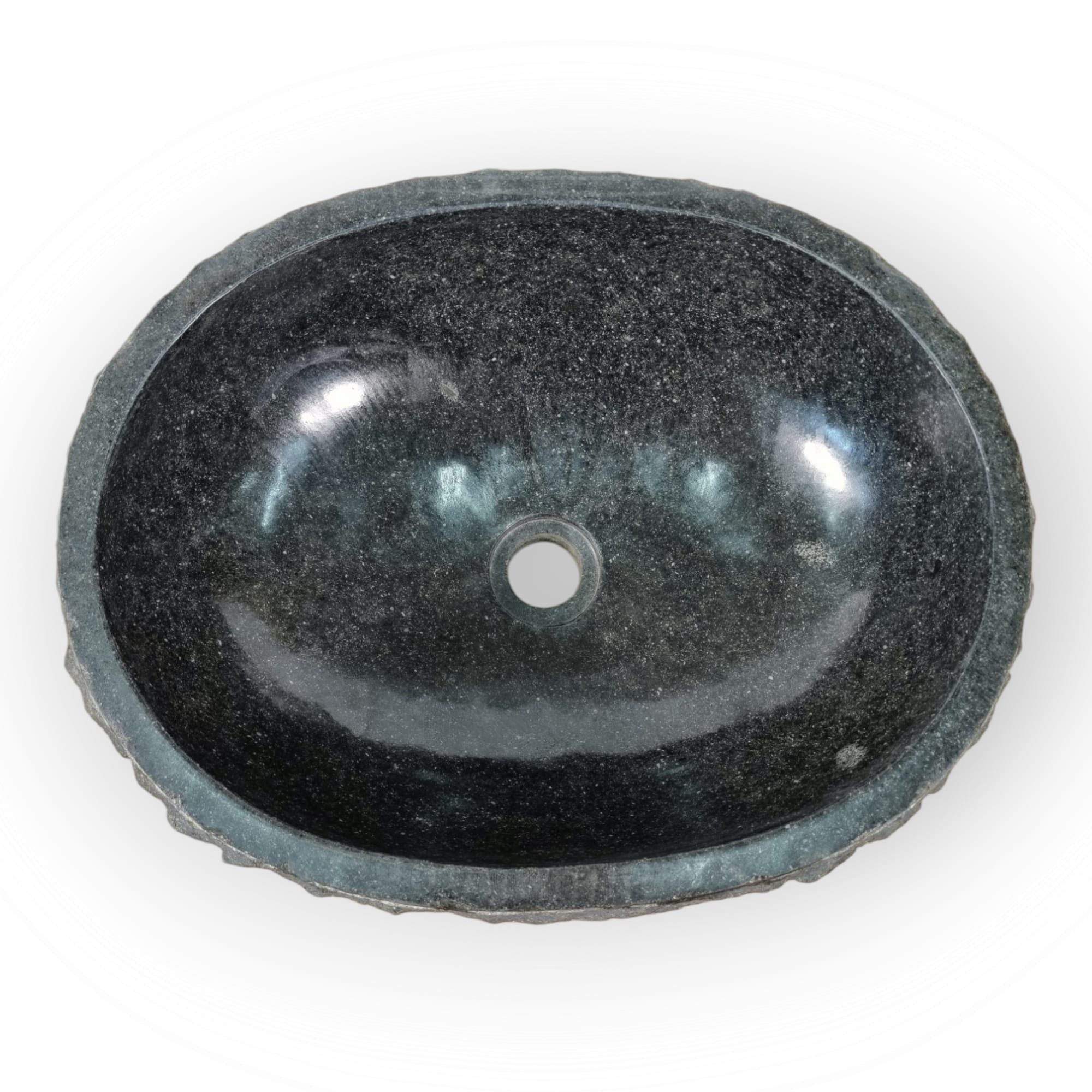 Kinaree Aufsatzwaschbecken Aufsatzwaschbecken Andesit Naturstein Marmor Indonesien, Naturstein, Andesit Marmor, Oval, Naturprodukt, leichte Reinigung