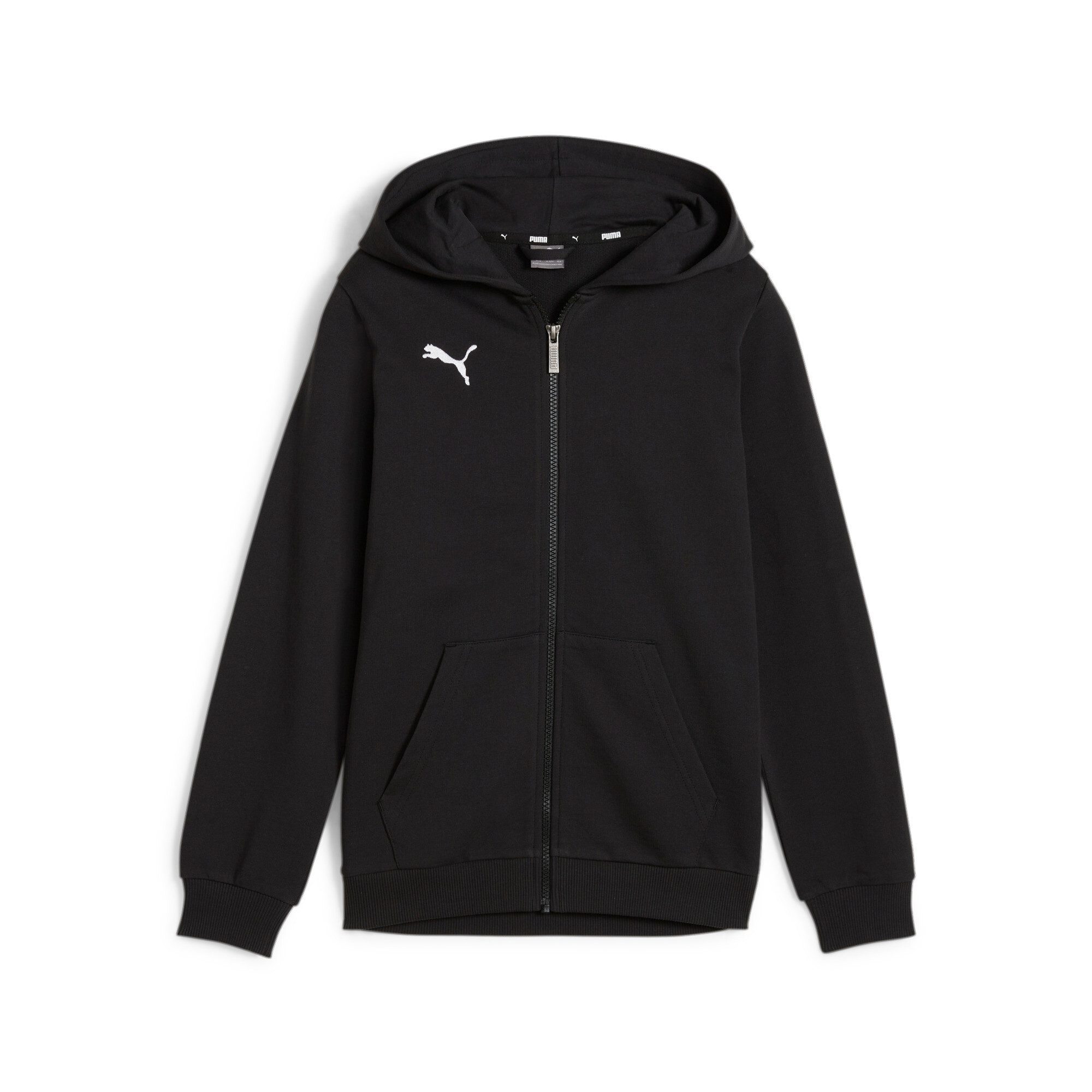 PUMA Kapuzensweatjacke TEAMGOAL CASUALS HOODED JACKET JR mit Kapuze, für Fußball, mit Reißverschluss, Regular Fit