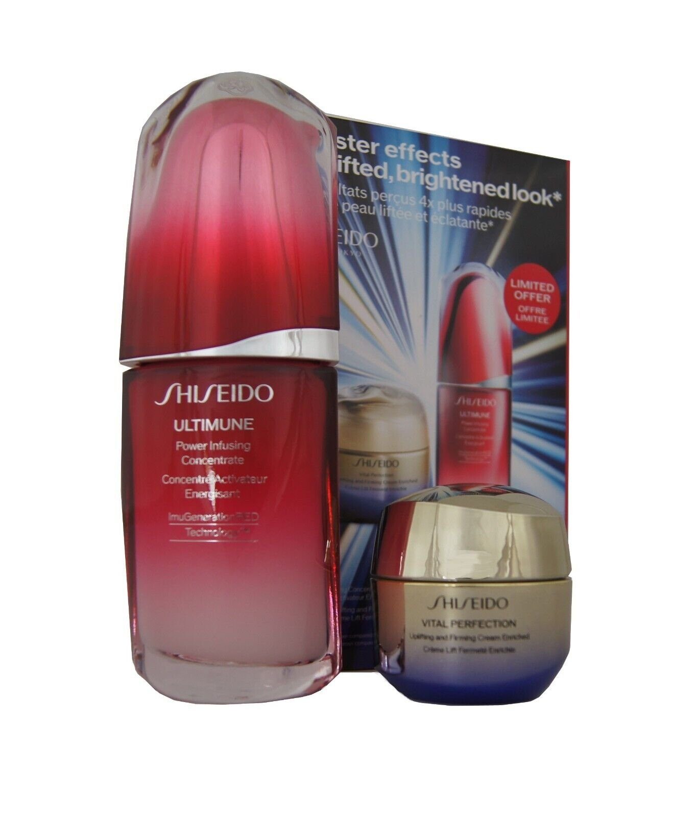 Ultimune Perfection30ml, Concentrate Infusing 50ml+Vital Power SHISEIDO 1-tlg. Anti-Falten-Serum Shiseido
