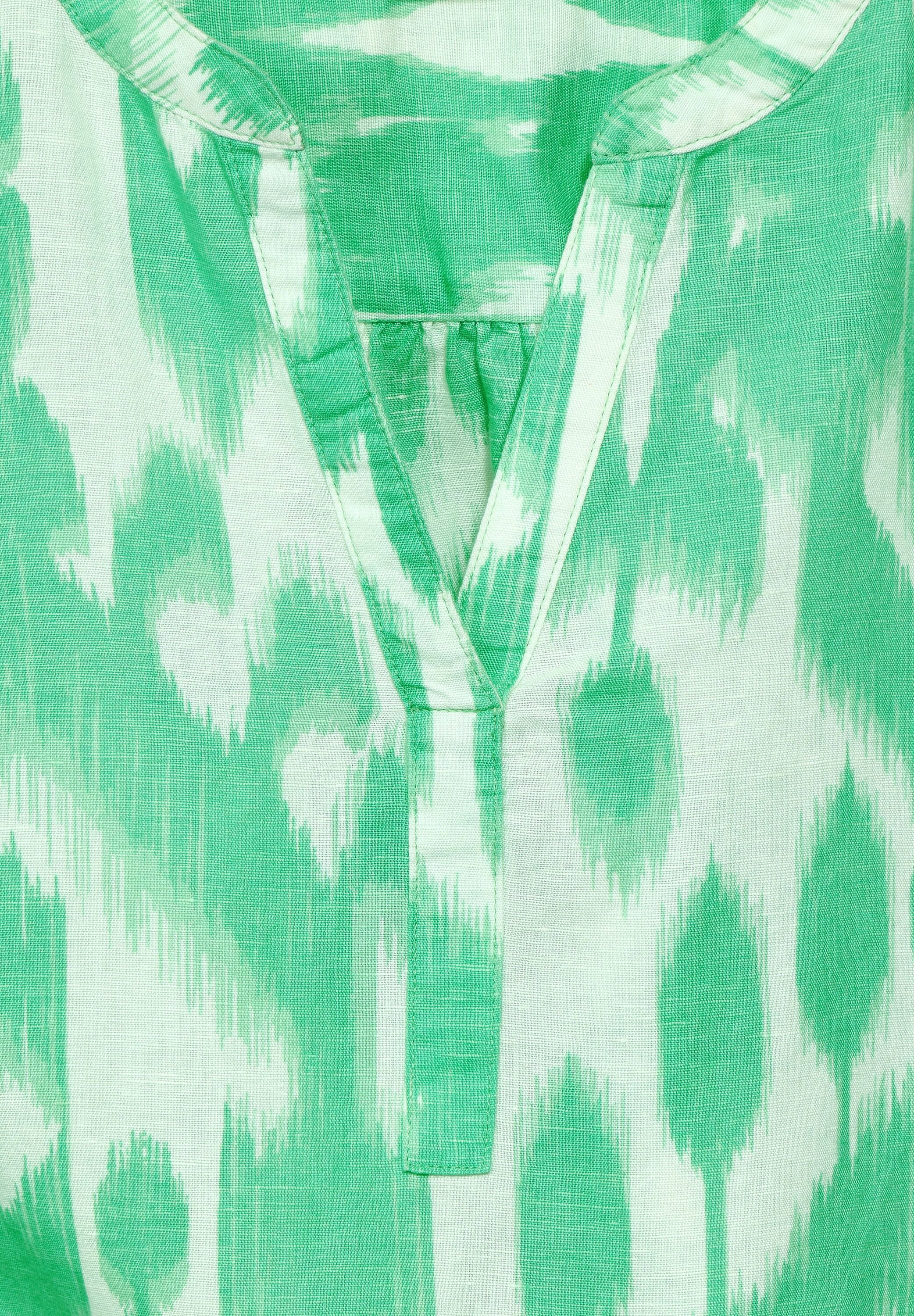 STREET ONE Klassische Bluse mit geschlitztem Rundhalsausschnitt