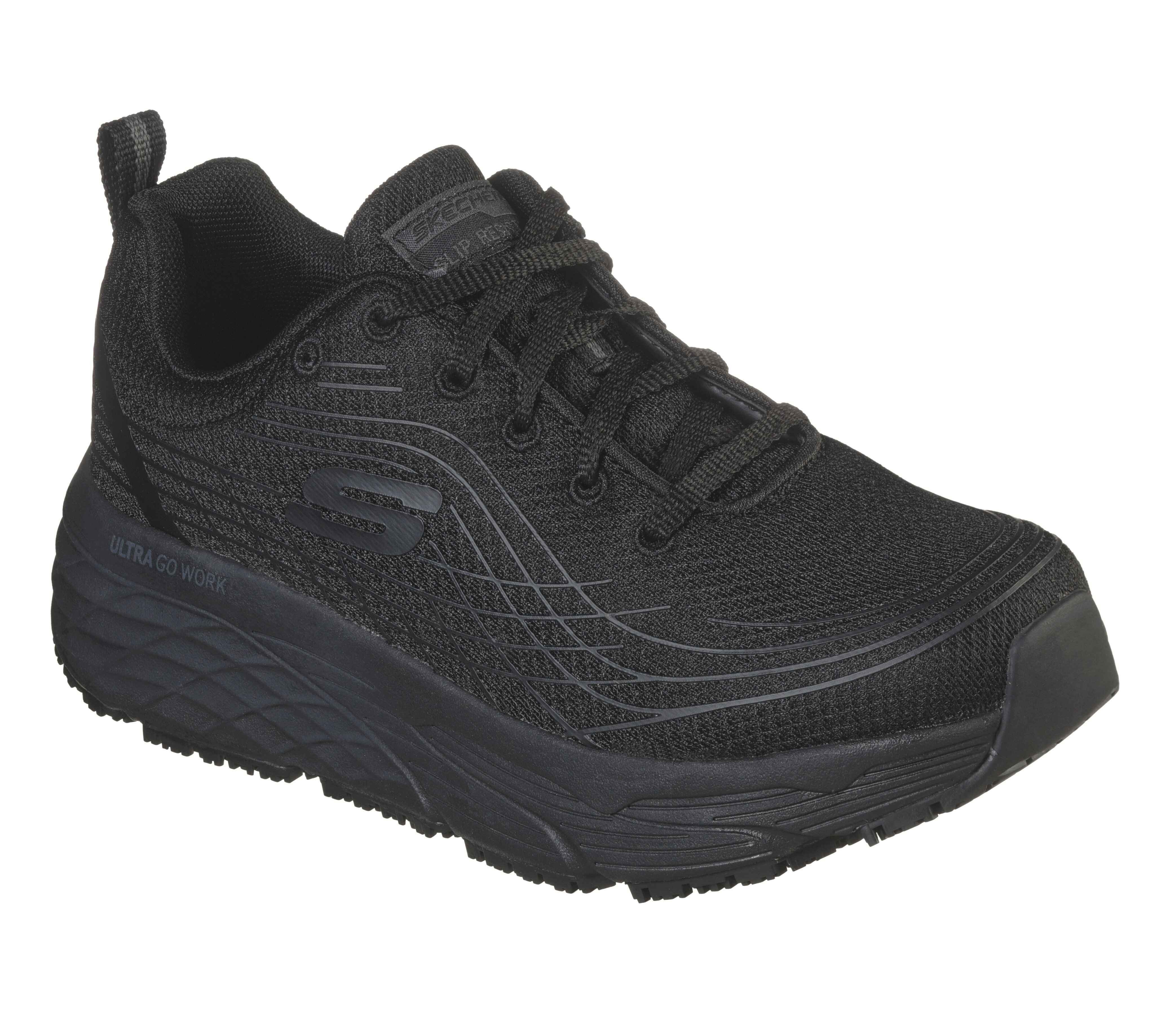 Skechers MAX CUSHIONING ELITE SR - Maximaler Komfort und Sicherheit - Damen Berufsschuh Nach EN ISO 20347:2022 (OB FO SR) - Memory Foam-Einlegesohle