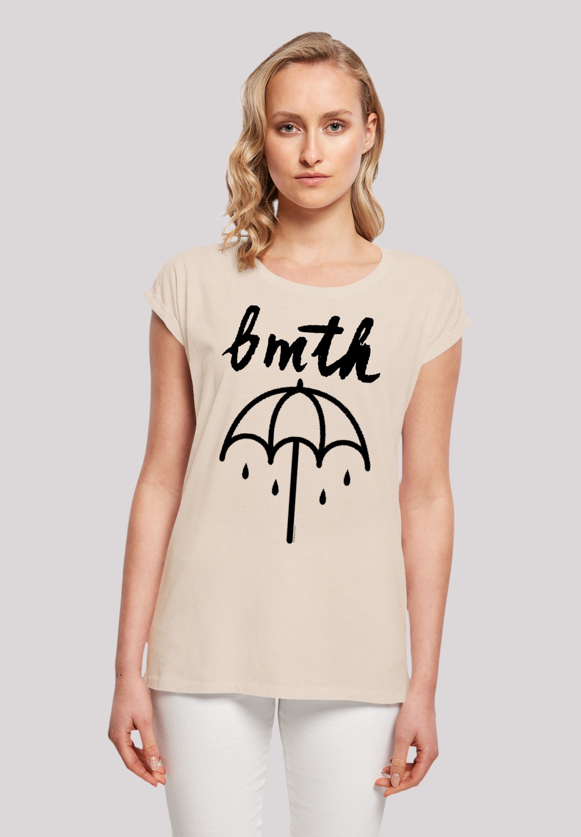 F4NT4STIC T-Shirt BMTH Metal Band Umbrella Premium Qualität, Rock-Musik, Band Whitesand