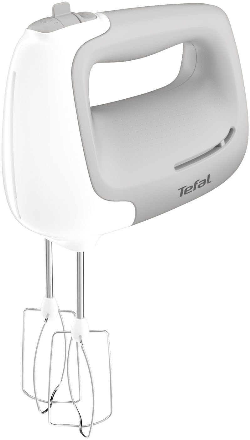 Tefal Handmixer Prep'Mix, 450 W, 5 Geschwindigkeiten, 2 Schneebesen + 2 Knethaken aus Edelstahl, HT450B