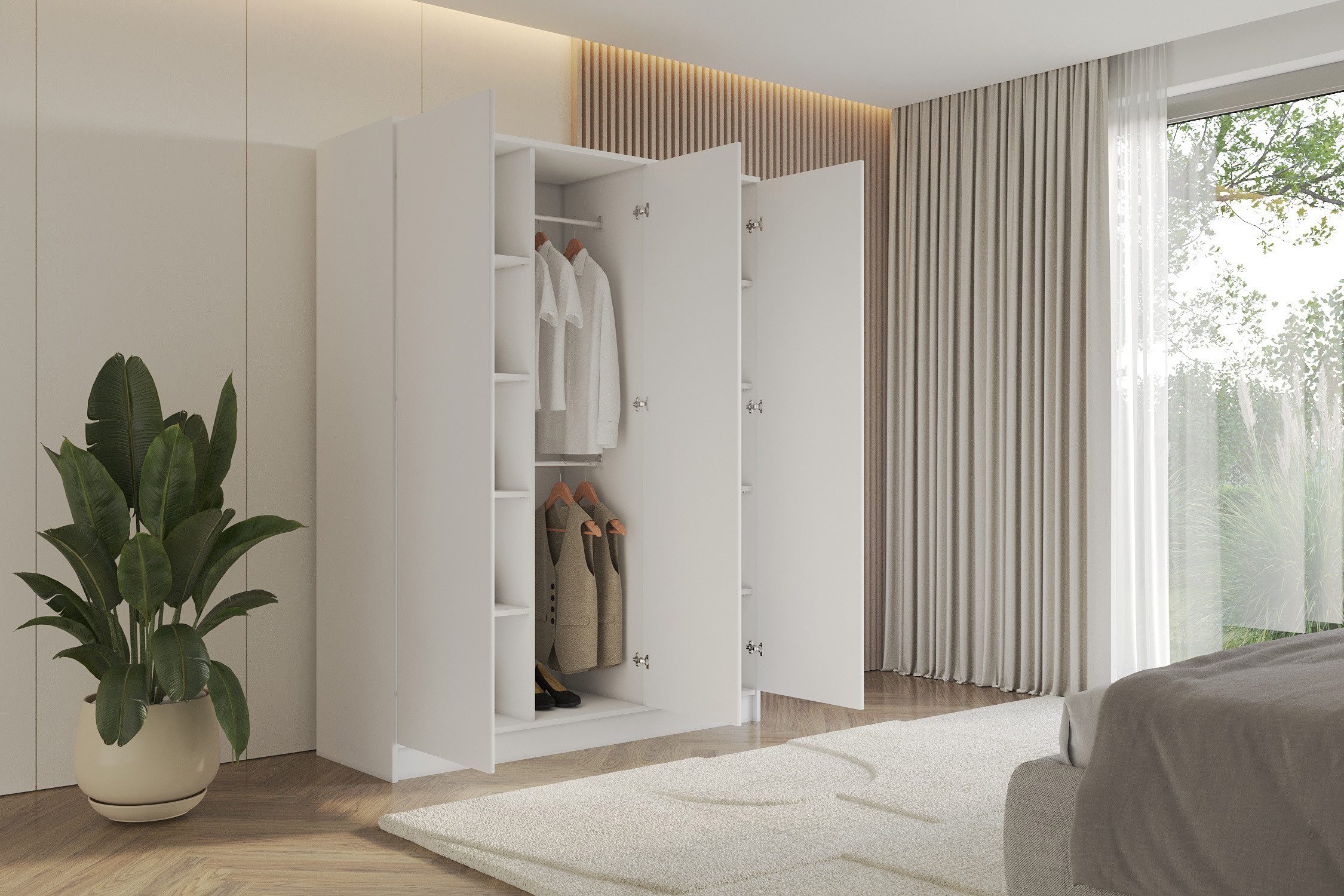 ALTDECOR Drehtürenschrank GELE (Kleiderschrank Garderobenschrank mit viel Stauraum, Moderner Schrank) – Bild 4 von 5
