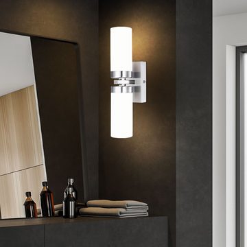etc-shop Wandleuchte, Leuchtmittel nicht inklusive, 2er Set Wandlampe Spiegel Badezimmer Leuchte UP DOWN Strahler