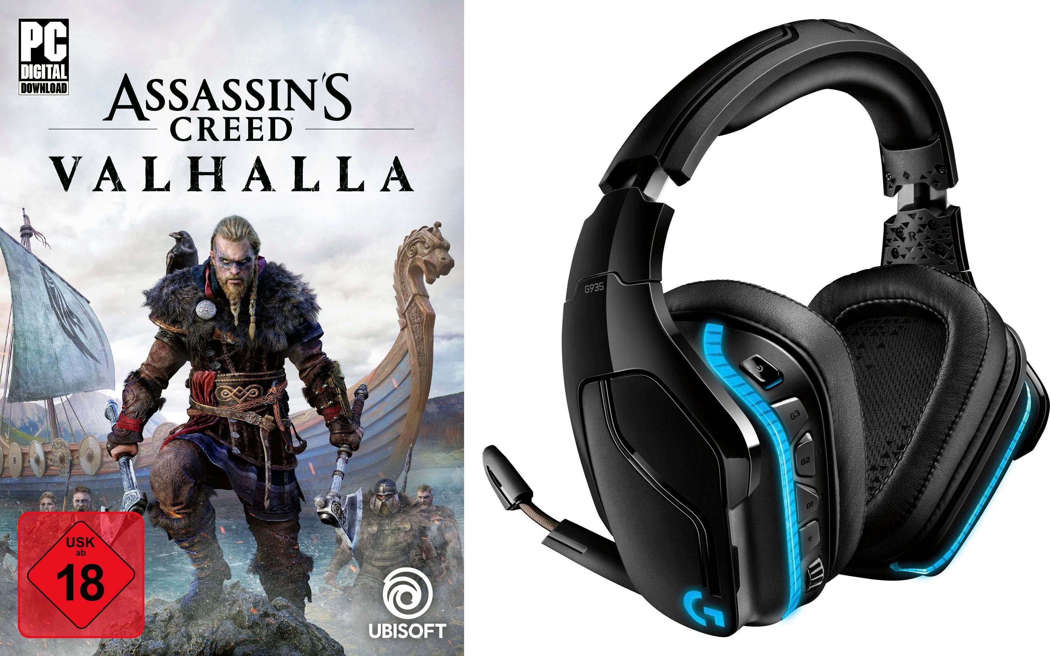 Logitech G G935 + Assassin's Creed Valhalla Gaming-Headset (WLAN (WiFi)