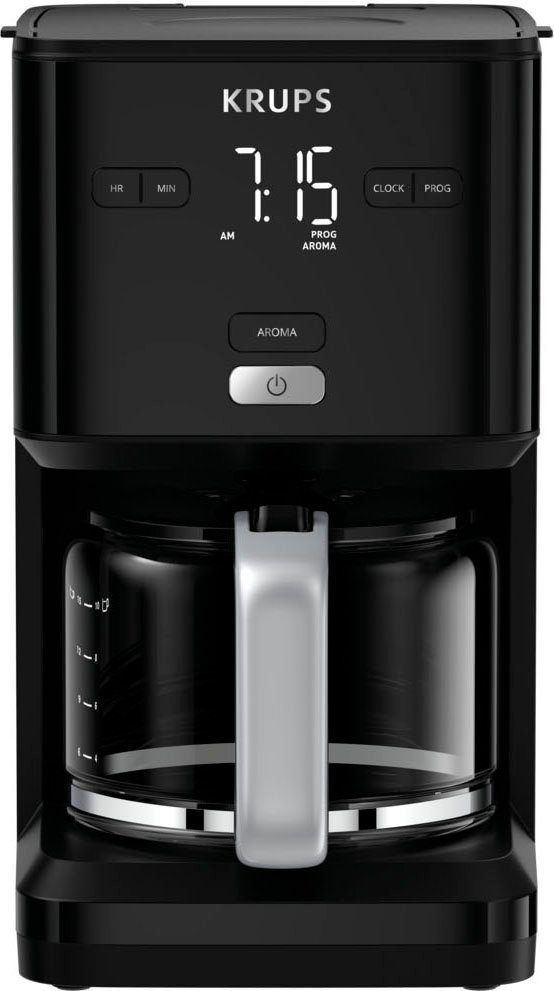 Krups Filterkaffeemaschine Kaffeekanne, automatische Minuten Smart'n Abschaltung 24-Std-Timer, 1,25l 30 nach Light, KM6008