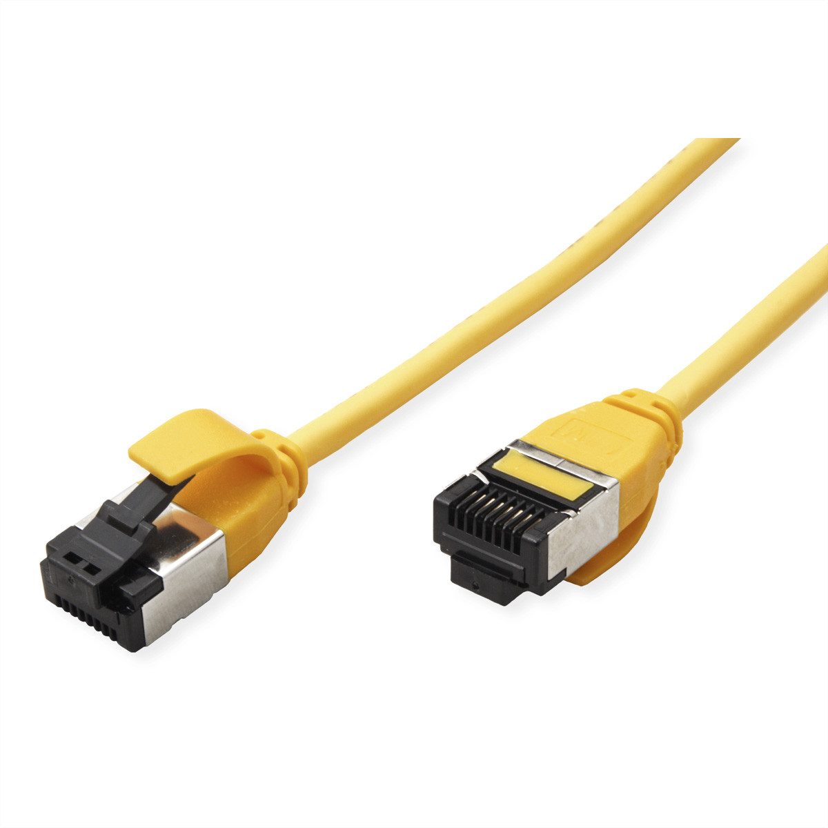 ROLINE U/FTP Patchkabel Cat.8 (Class I), slim LAN-Kabel, RJ-45 Männlich (Stecker), RJ-45 Männlich (Stecker) (15.0 cm), LSOH, Litzendraht