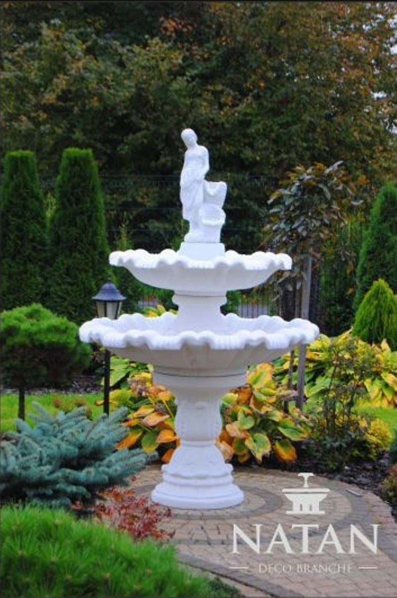 JVmoebel Skulptur Zierbrunnen Springbrunnen Figur Brunnen Garten Fontaine Teich