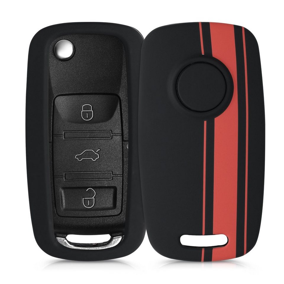 kwmobile Schlüsseltasche, Autoschlüssel Hülle für VW Skoda Seat - Hardcover  Schutzhülle Schlüsselhülle für VW Skoda Seat 3-Tasten Autoschlüssel