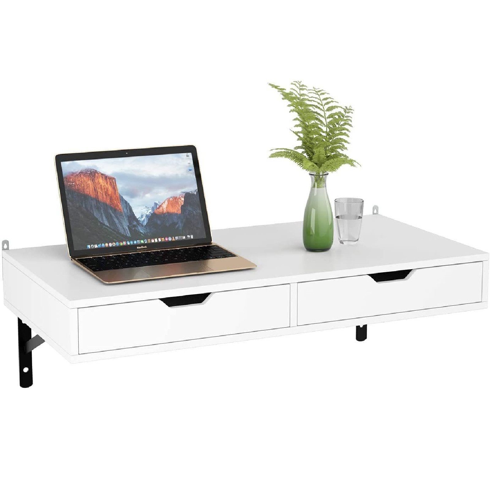 Homfa Wandregaltisch, Esstisch Wandschreibtisch Küchentisch weiß 80x40x40 c günstig online kaufen