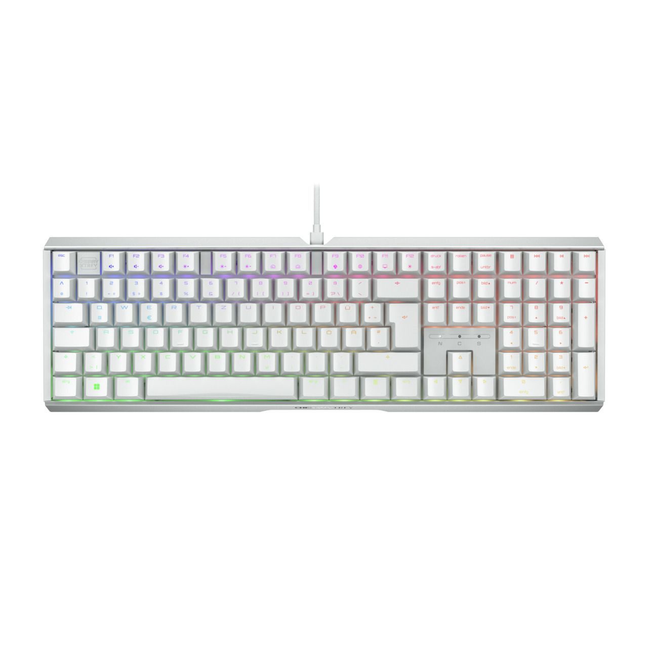 Cherry Xtrfy MX 3.1 RGB WHITE / DE Gaming-Tastatur (Konfigurierbare Beleuchtung)