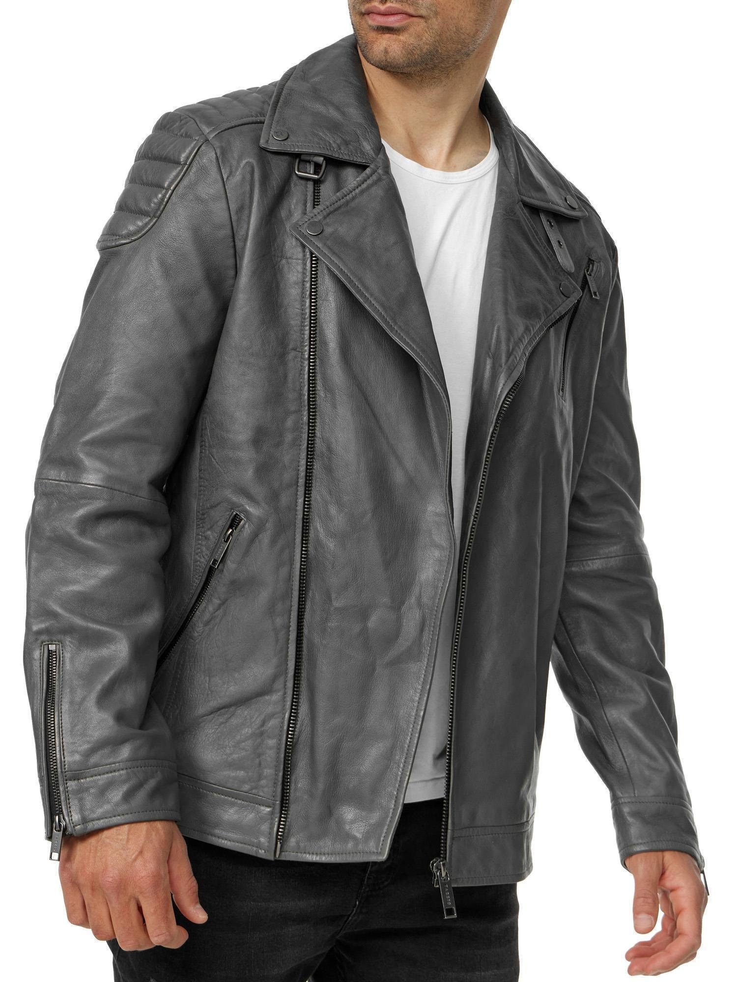 Tazzio Lederjacke 19713 Echtleder Jacke im Biker-Look