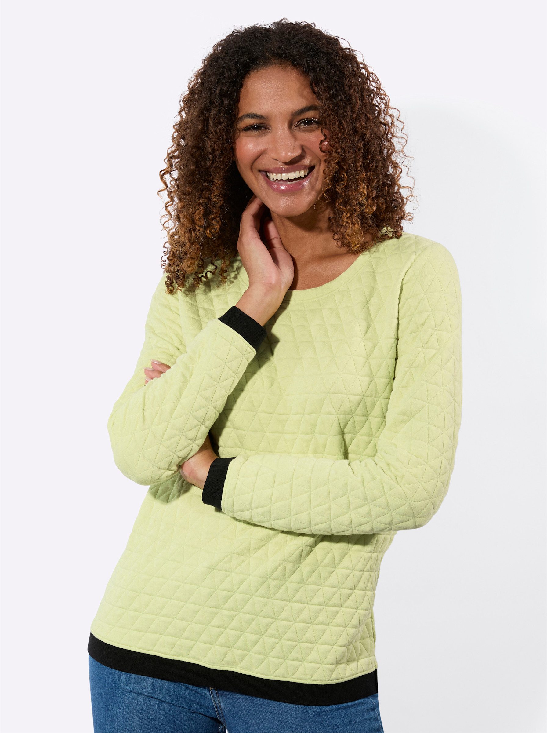 Witt T-Shirt Jacquard-Shirt Langarm