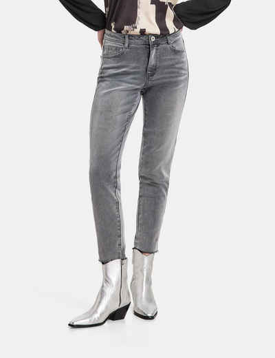 Taifun Stretch-Jeans 7/8 Jeans mit Nieten-Dekor