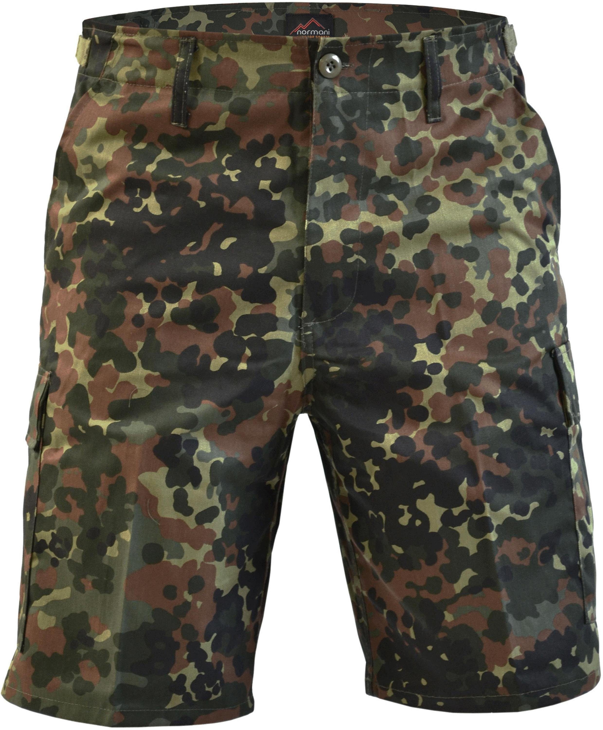 normani Bermudas Herren BDU Shorts Dasht Bermuda kurze Sommerhose mit Cargotaschen für Herren Flecktarn | Sport-Bermudas