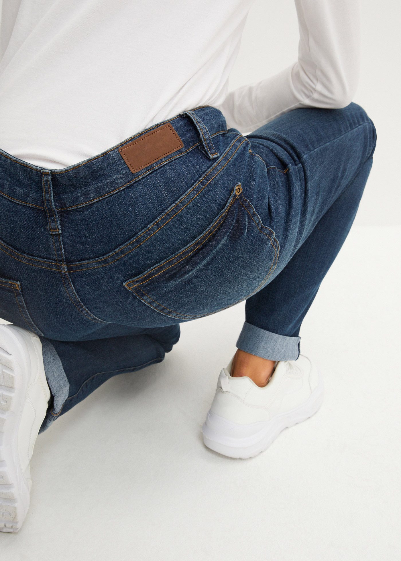 bonprix Straight-Jeans Regular Fit, mit Aufschlag, im Five-Pocket-Style