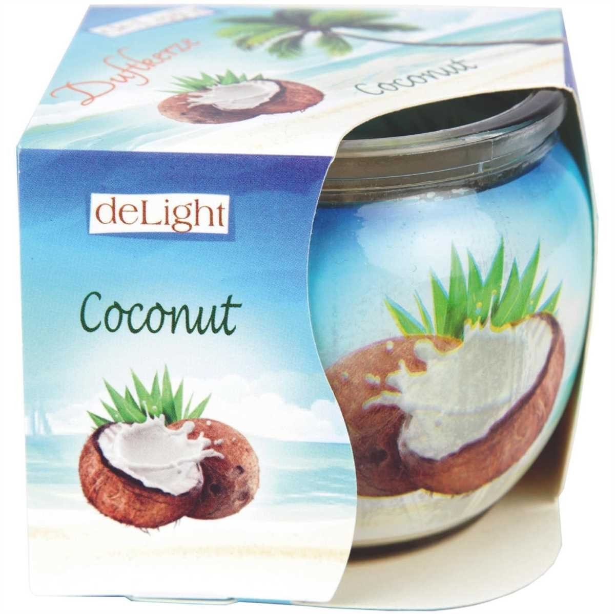 HS Candle Duftkerze im Glas (1-tlg), Coconut, Duftnote cremig & exotisch, Ø7x6cm, bis zu 22h Brenndauer – Bild 3 von 5