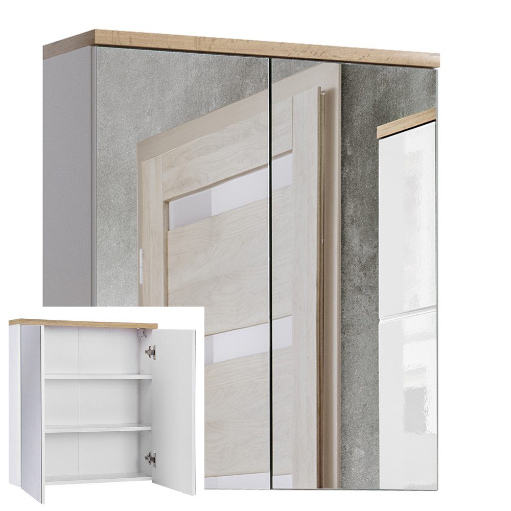Lomadox Spiegelschrank SOLNA-56 60cm, weiß mit günstig online kaufen